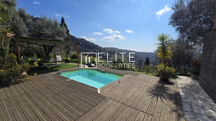 MAISON 5 PIÈCES DE 120 m² + PISCINE ET VUE MER PANORAMIQUE – GRASSE